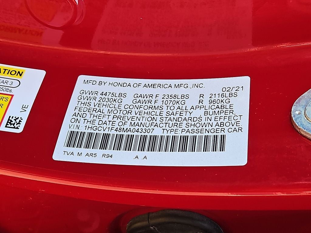 2021 Honda Accord Sport SE