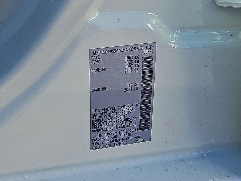 2025 Nissan Altima SV