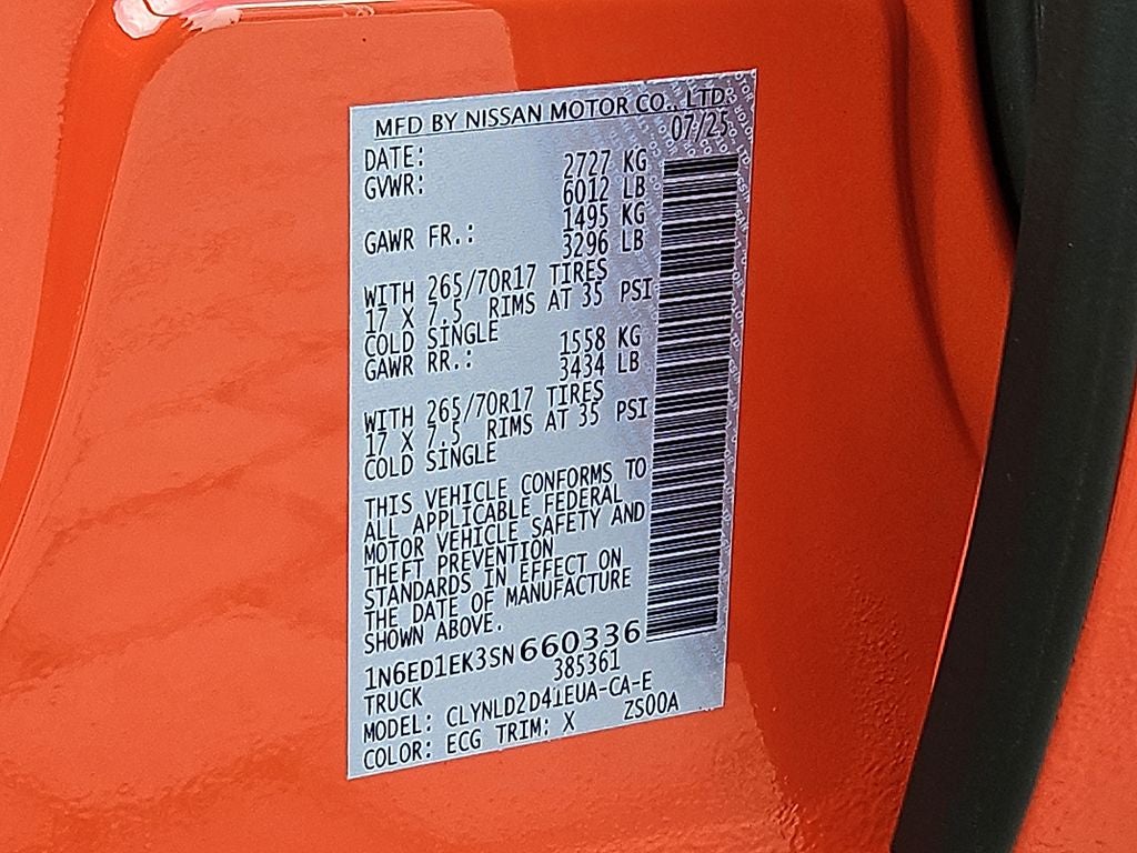 2025 Nissan Frontier PRO-4X