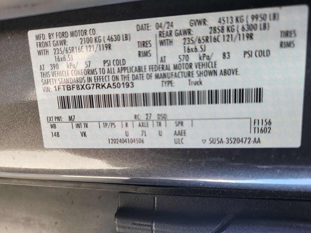 2024 Ford Transit Van Base w/9,950 lb. GVWR