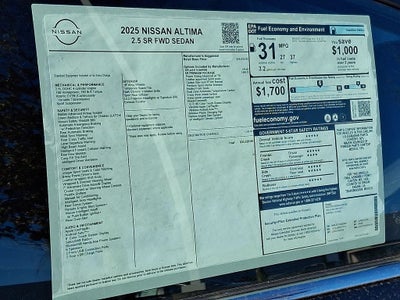 2025 Nissan Altima SR