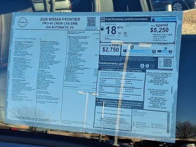 2026 Nissan Frontier PRO-4X