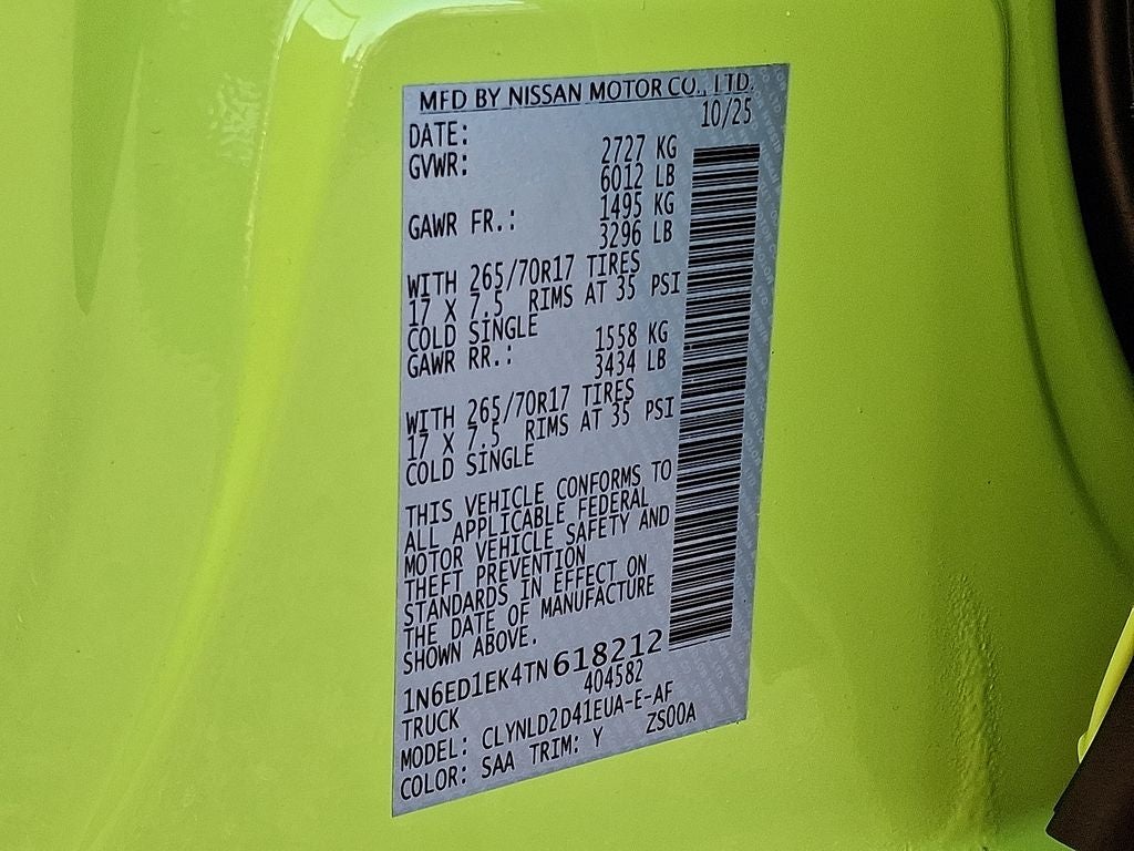 2026 Nissan Frontier PRO-4X