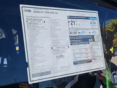 2026 Jeep Wrangler WRANGLER 2-DOOR SPORT