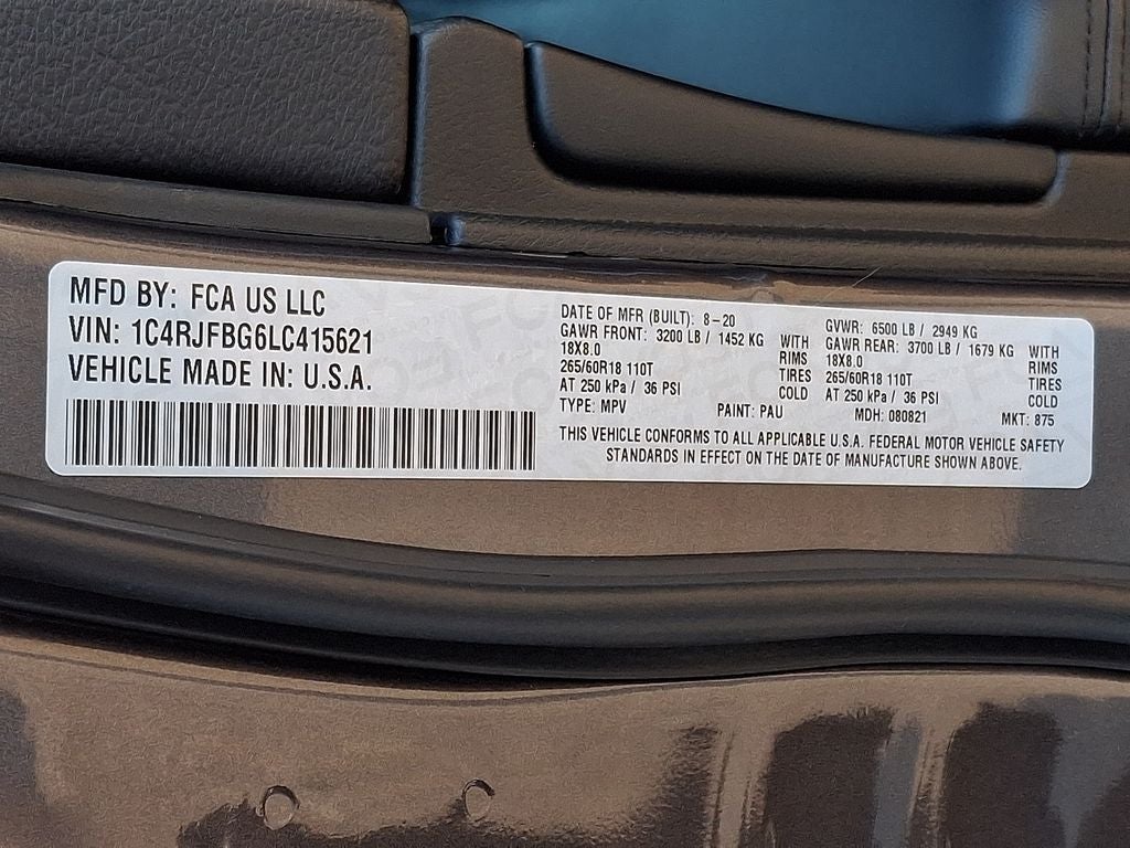 2020 Jeep Grand Cherokee Limited 4X4