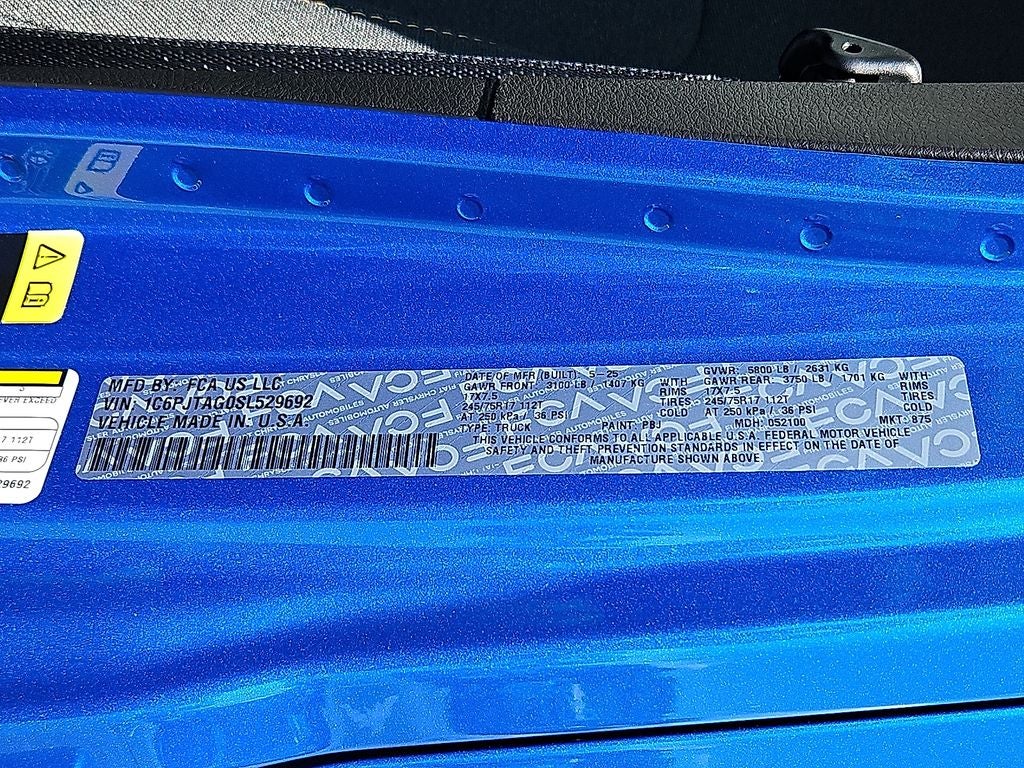 2025 Jeep Gladiator GLADIATOR SPORT S 4X4