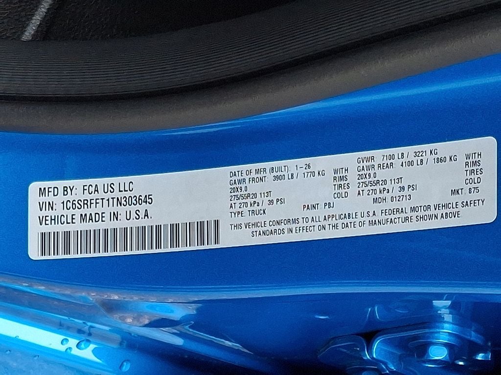 2026 RAM Ram 1500 RAM 1500 BIG HORN CREW CAB 4X4 5'7' BOX