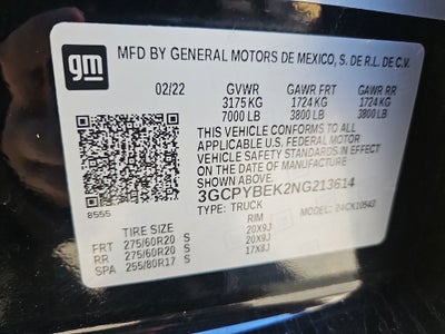 2022 Chevrolet Silverado 1500 LTD 4WD Crew Cab Short Bed Custom