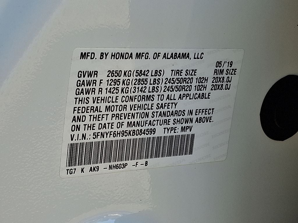 2019 Honda Pilot Touring