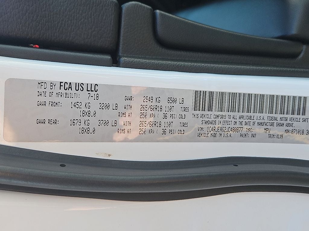 2018 Jeep Grand Cherokee Laredo E