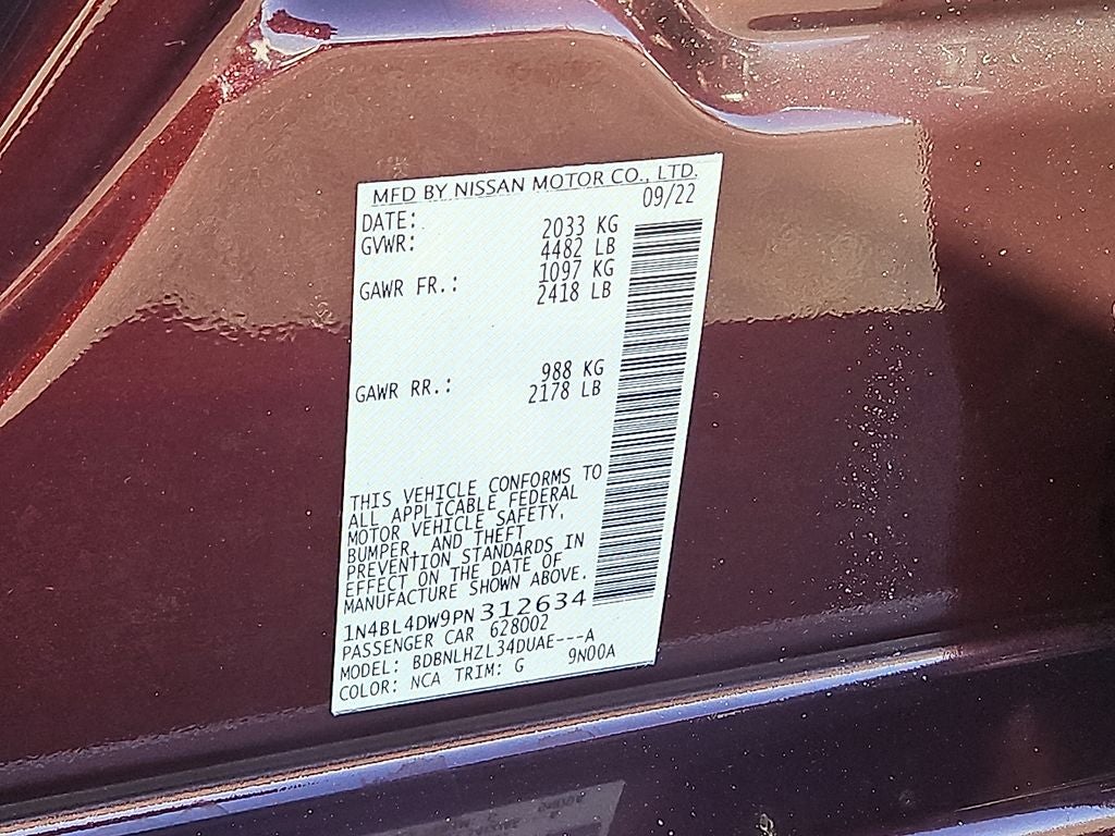 2023 Nissan Altima 2.5 SV